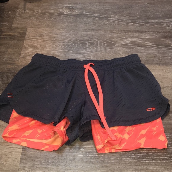 Black and Orange Women's Athletic Shorts - Picture 2 of 8